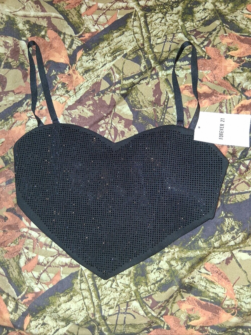 Forever 21 Black Crop Top Cami NWT Sz. Sm